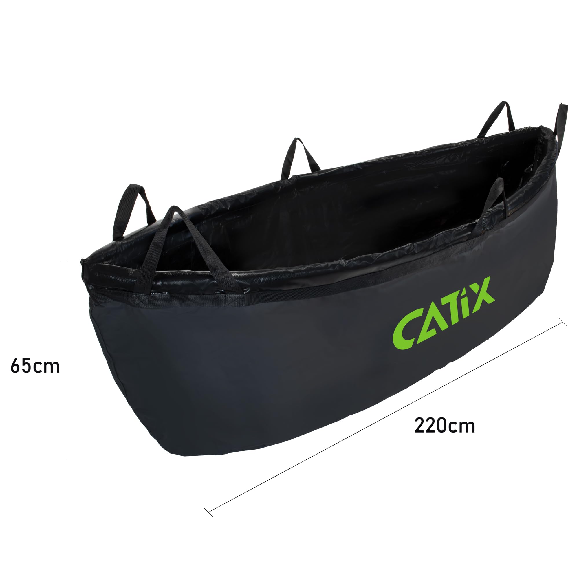CATIX Weigh Sling – XXL Wiegesack & Transportmatte für Wels – 230x50x50cm – Schwimmend – 6 Trageösen – Fischschonend & Schnelltrocknend – Für Großwelse bis 100kg – Waller-Zubehör
