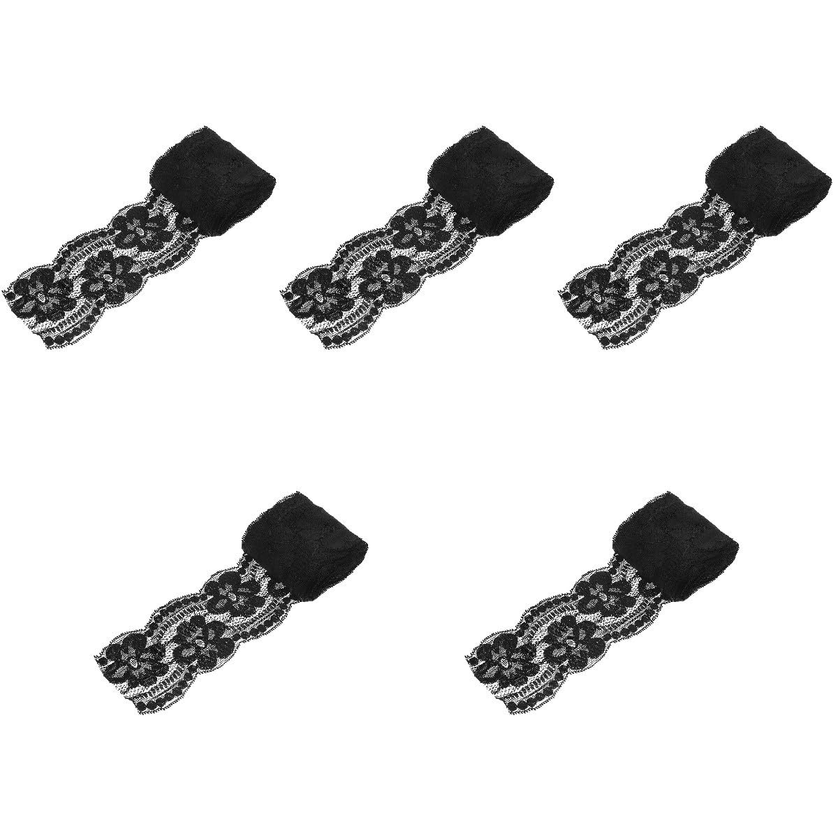 EXCEART 5piezas Cinta De Encaje Elástico Decorativa Para Manualidades y Para Ropa y Accesorios Metros Corte Fácil y Versátil