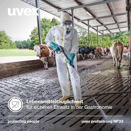 Uvex profastrong NF33, 3 Paar - Chemikalienschutzhandschuh gegen Öle, Fette, Säuren & Lösungsmittel - abriebfest, resistent & feinfühlig - grün - Größe 11/XXL