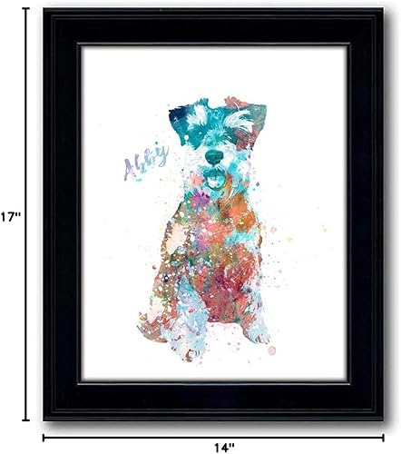 Vista 42 de Regalo personalizado para perros y amantes de los perros. Estilo acuarela. (lienzo enmarcado de 20 x 25 pulgadas, Golden Retriever)