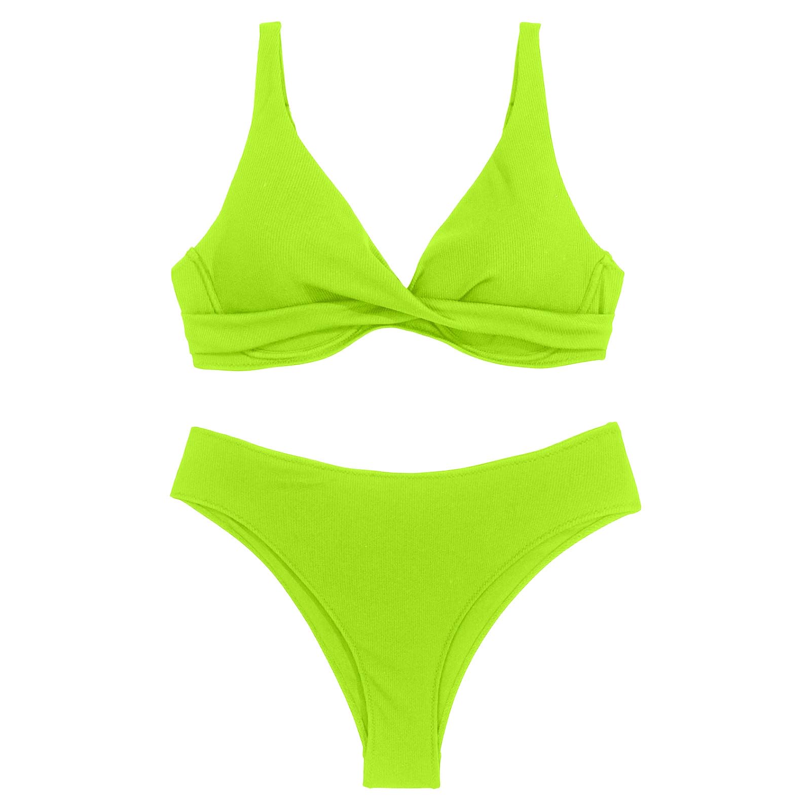 Damski zestaw bikini z niskim stanem seksowny push up dwuczęściowy strój kąpielowy retro marszczony nadruk wysoki, czarny, S