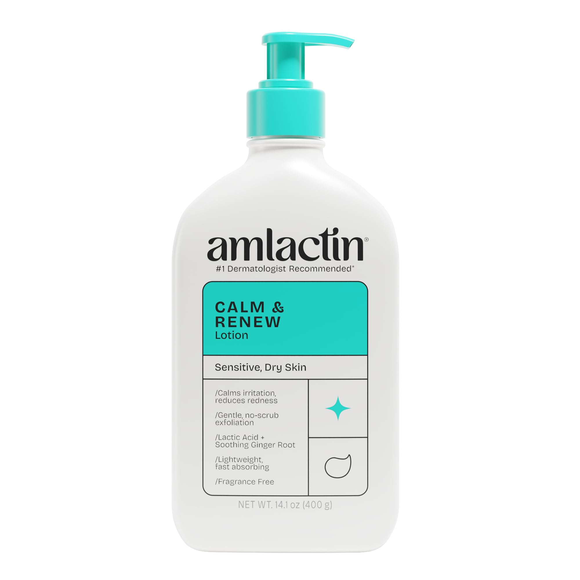 Amlactin Calm & Renew Lotion, Sensitive Dry Skin, 14.1 oz