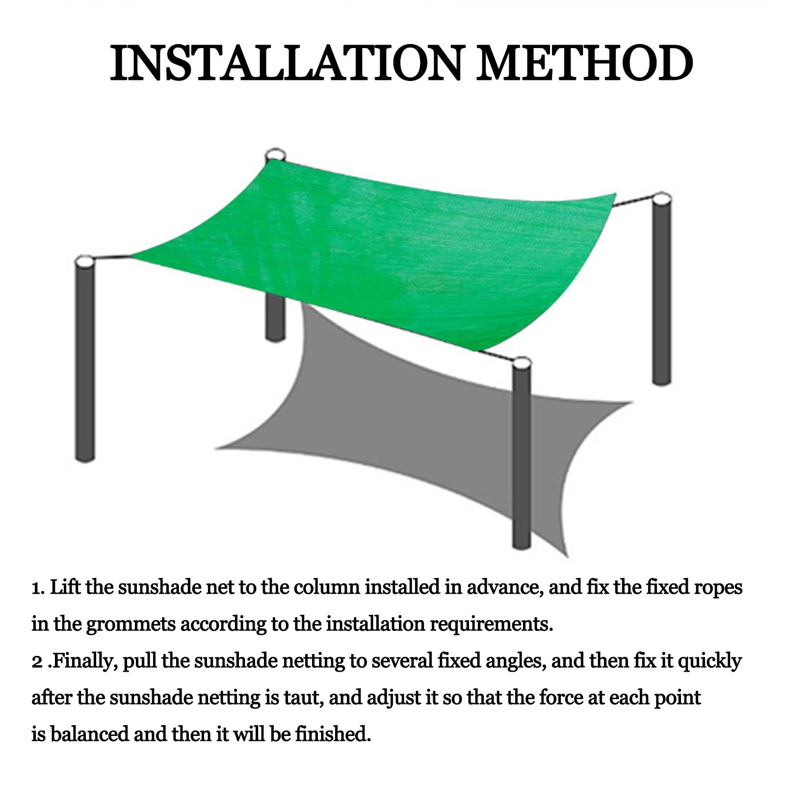 Malla Sombreadora con Ojales, 90% Red de Sombra Techo Toldo Parasol Camping Jardin Malla Sombreo Toldo Vela de Sombra Rectangular para Patio Piscina Jardín