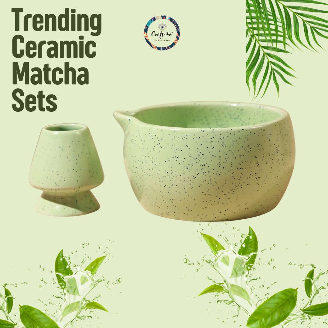 Handmade Matcha Bowl & Whisk Set - Japanese Tea Ritual -9