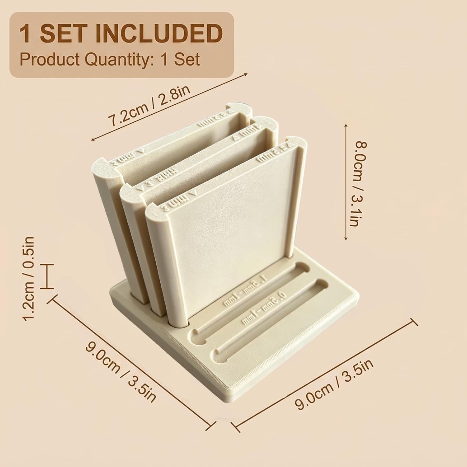 Thickness String Roller Tool, Bead Roller and Clay Roller Machine for Polymer Clay Crafting, Professional Clay Thickness Guide, Complete Polymer Clay Roller Set with Durable Construction