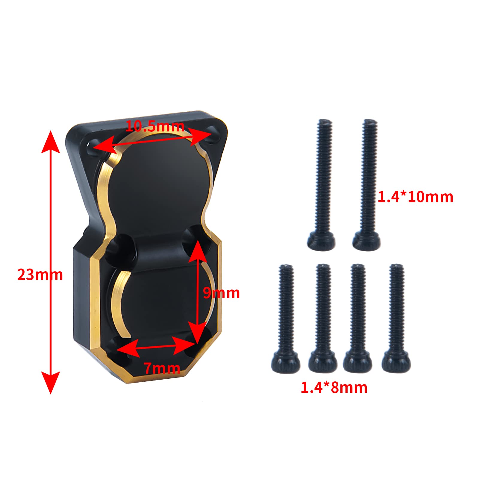 AXspeed 2pcs Brass Differential Cover Heavy Duty Axle Cover for 1/24 Axial Scx24 Deadbolt C10 JLU CRC B-17 AXI00005 Crawler Car - Image 2