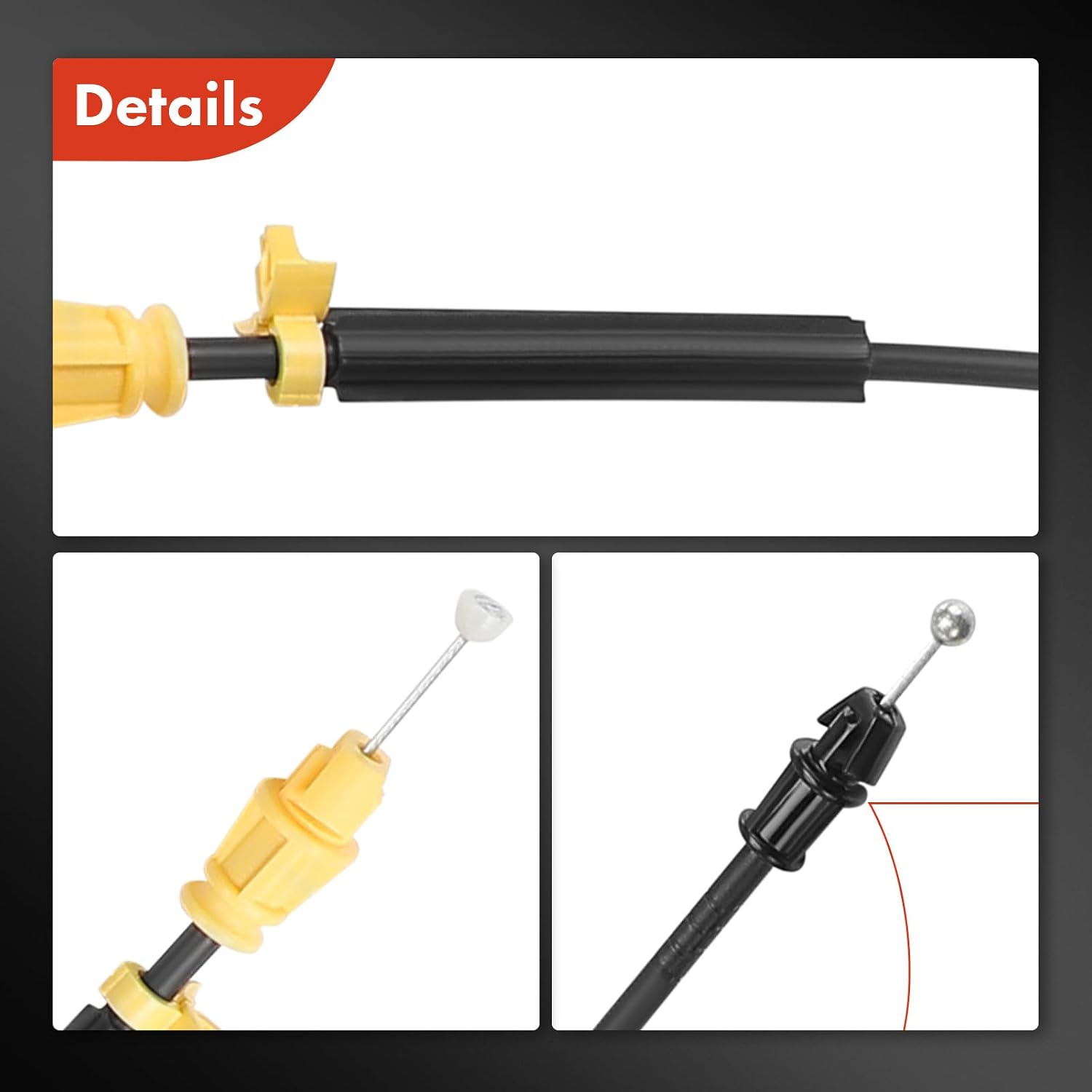 A-Premium 23.26 inch Door Latch Release Cable Compatible with Chevrolet Silverado 1500 2010-2013, Silverado 2500 3500 HD 2010-2014 & GMC Sierra 1500 2010-2013, Sierra 2500 3500 HD, Front Left or Right