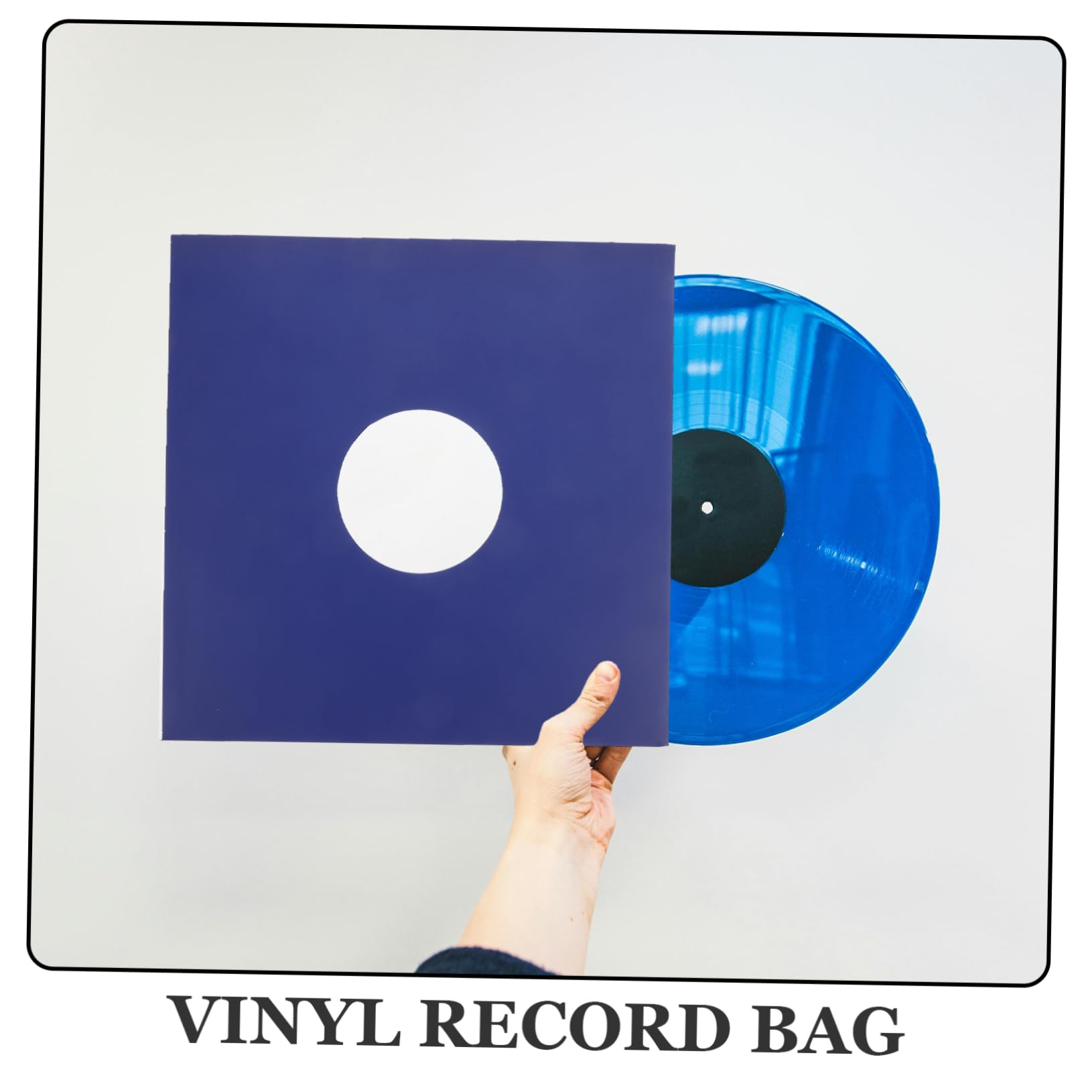 Alasum Busta Protettiva per Dischi in Vinile 12 Pollici in Carta Kraft Blu | Confezione da 10 Pezzi, Copertina Esterna per Dischi, Formato Sostitutivo, Protezione Antipolvere per Album