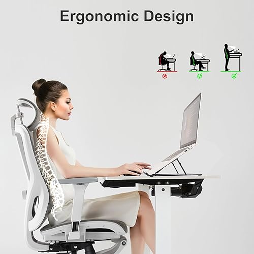Miniatura 5 de Soporte ergonómico y plegable para computadora de escritorio, elevador ajustable, se adapta a todas las computadoras portátiles y portátiles de