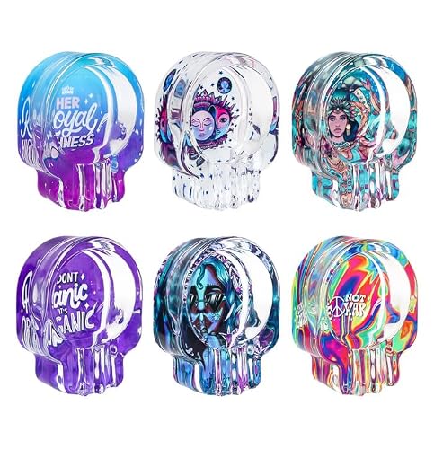 Wise Skies Assorted Tray Design Ashtray Pack 2 (Large, Neutral, Contemporary)