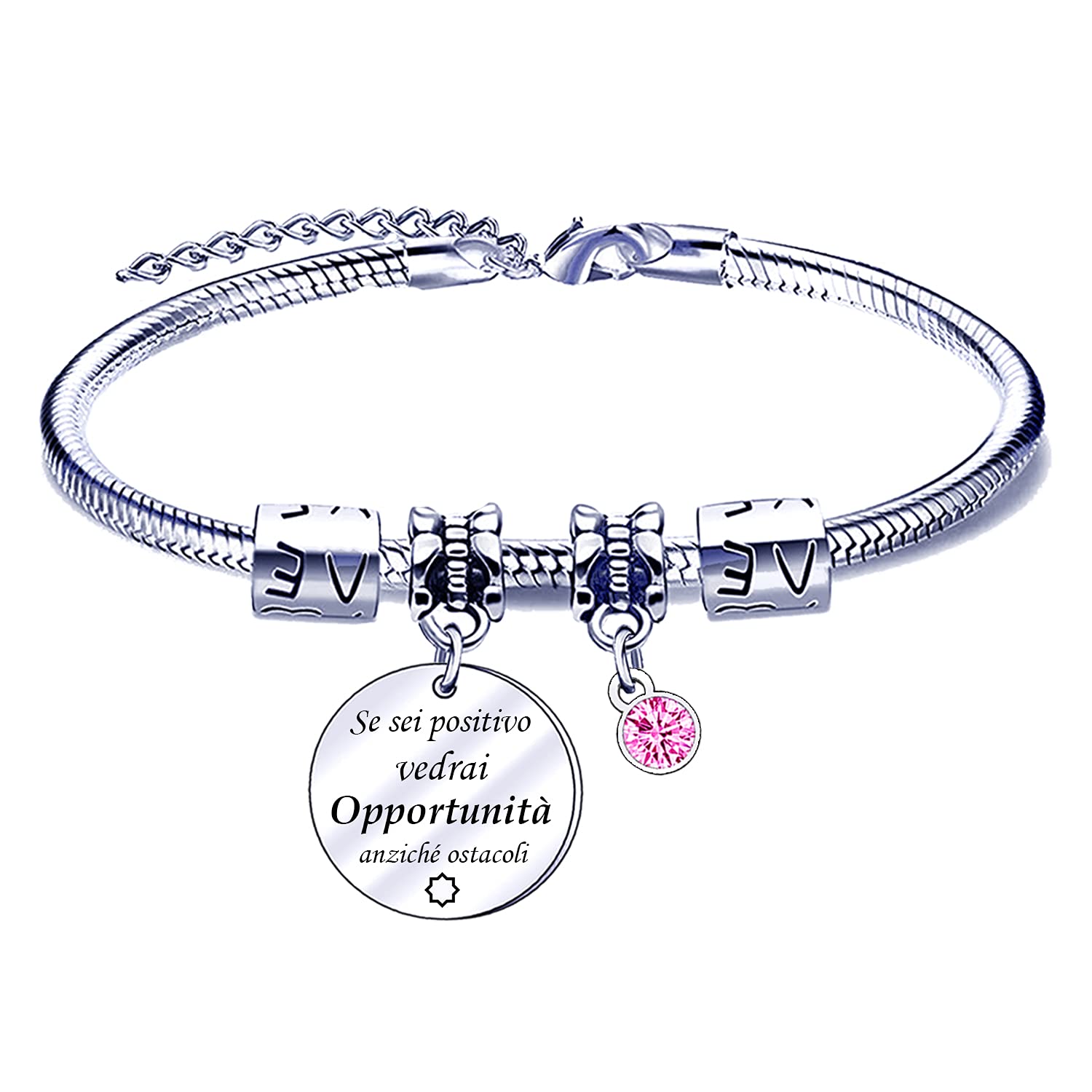 XQXQXZ Braccialetto di incoraggiamento Braccialetto ispiratore Regalo per donna Uomo adolescente Ragazzi Regali di compleanno di Natale per figlio Figlia Regalo di laurea (2