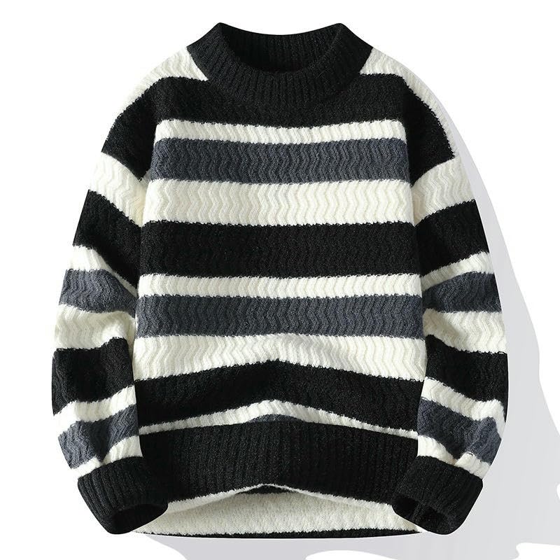 Pull décontracté en tricot à col rond contre le froid de l'automne et de l'hiver