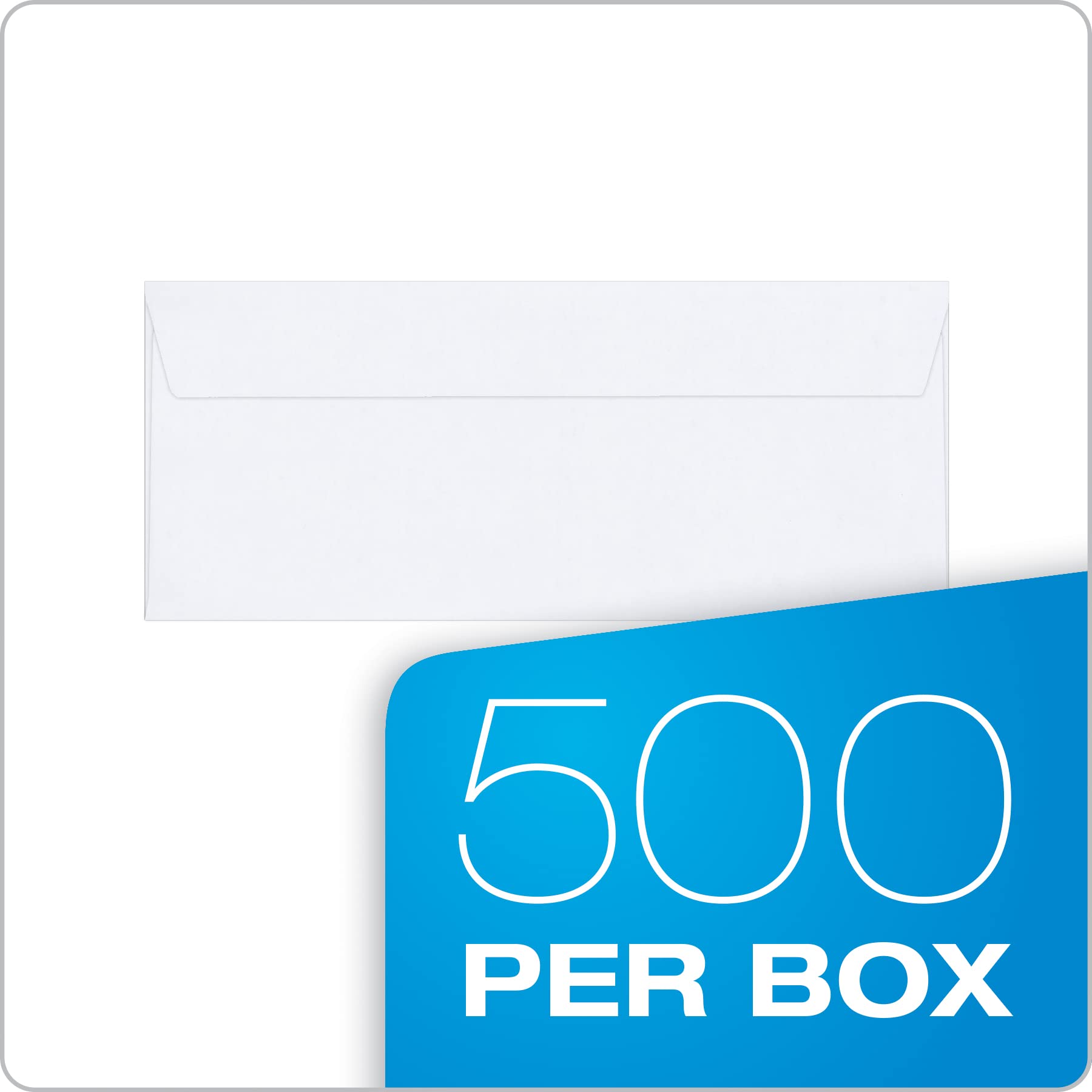 Columbian #8 COLO182 Lot de 500 enveloppes de sécurité, double fenêtre, auto-adhésives, pour factures et déclarations QuickBooks 9,5 x 21,5 cm, 10,9 kg, blanc