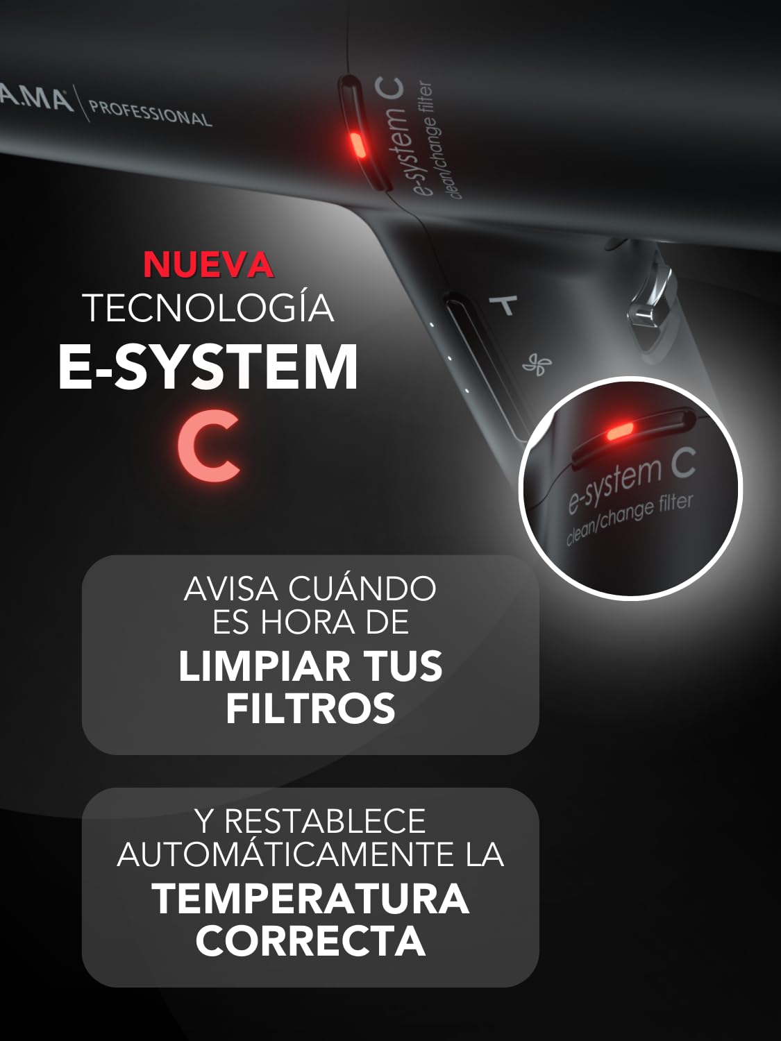 GA.MA Italy Professional, iQ3 Perfect, Secador ultraligero con Motor sin escobillas de 110.000 rpm, tecnología Stand-by y función turbo, 1600 W de potencia, color negro