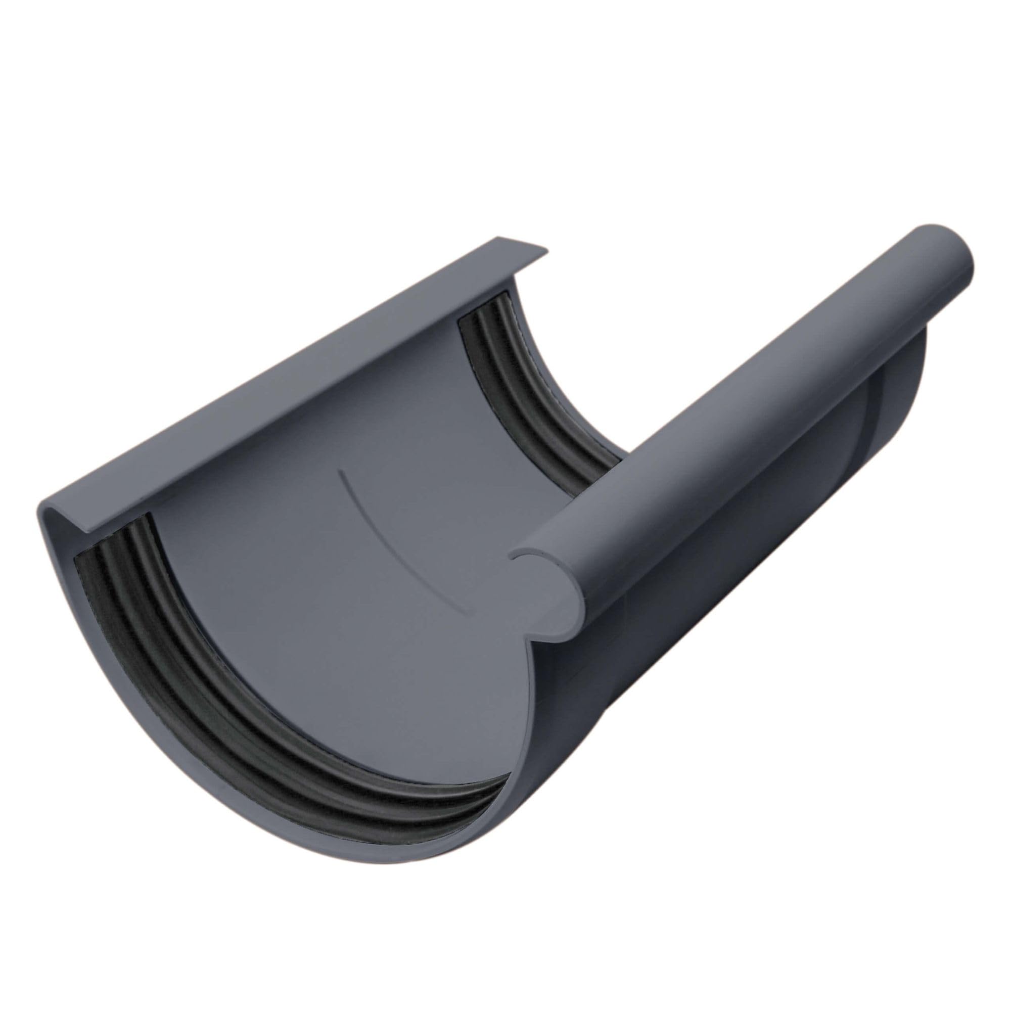 INEFA Raccord Gouttière 100mm PVC Anthracite, Montage Facile, Accessoires, Made in Germany
