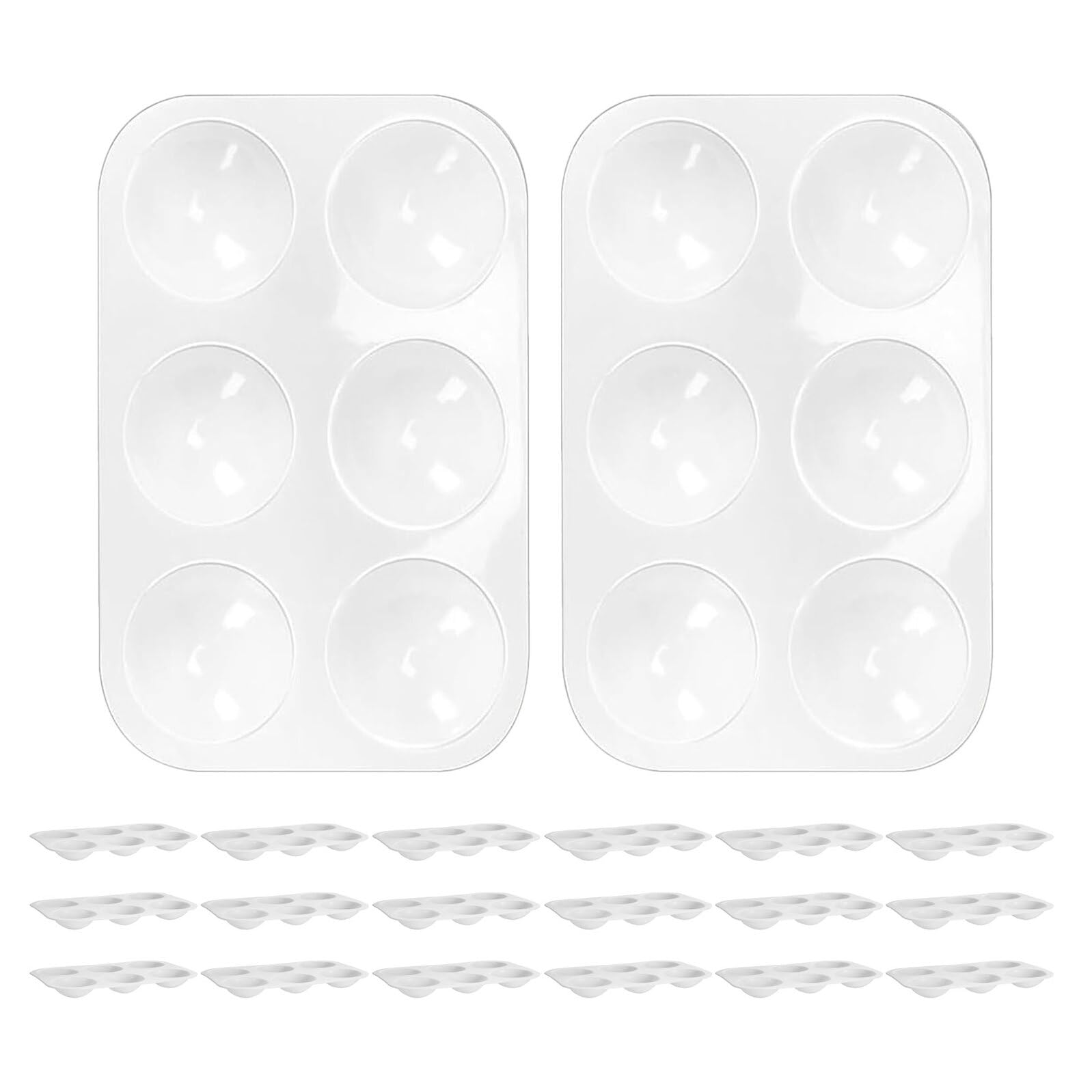 Paleta rectangular de acuarela PRETYZOOM con 6 compartimentos set de 40