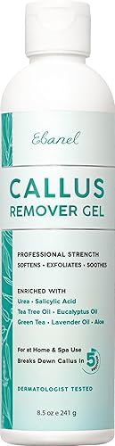 Ebanel Removedor Profesional de Callos para Pies con 20% de Urea, Sal de Epsom, Ácido Salicílico, Ácido Glicólico, Gel Removedor de Callos de Talón