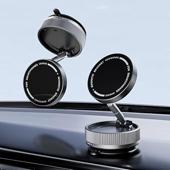 Latest Magnetic Phone Holder,360 Rotation Adjustable Vacuum Suction Phone Mount,Car Phone Mount for Smooth Surface/Mirrior/Car,Cell Phone Holder for iPhone Android and All Smartphone