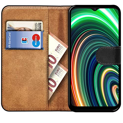 Verco Wallet Case for Realme C25Y, C21-Y Book Cover with Magnetic Closure compatible with Realme C25Y / C21-Y Flip Case with Card Slots Faux Leather - Black - Image 2