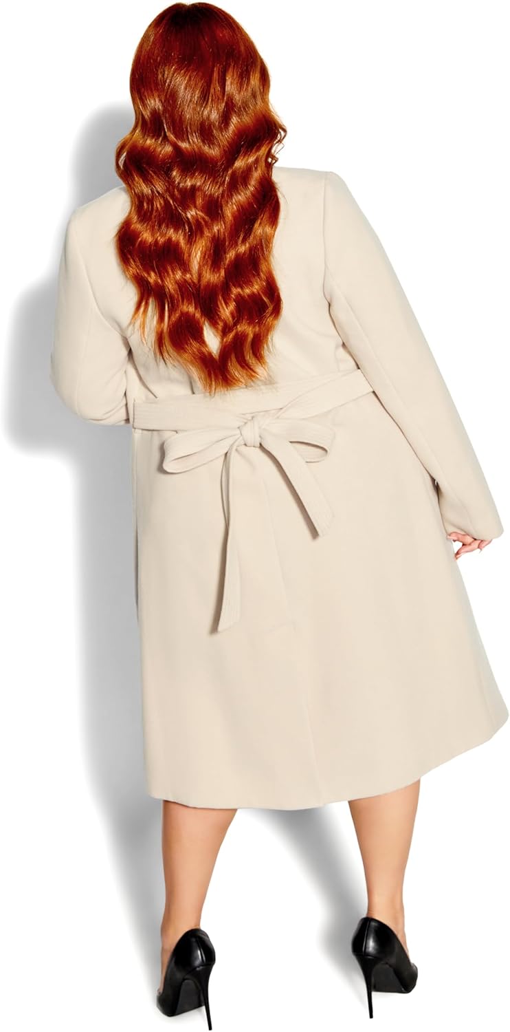 City Chic womens City Chic Plus Size Coat Sassy Military - Image 5