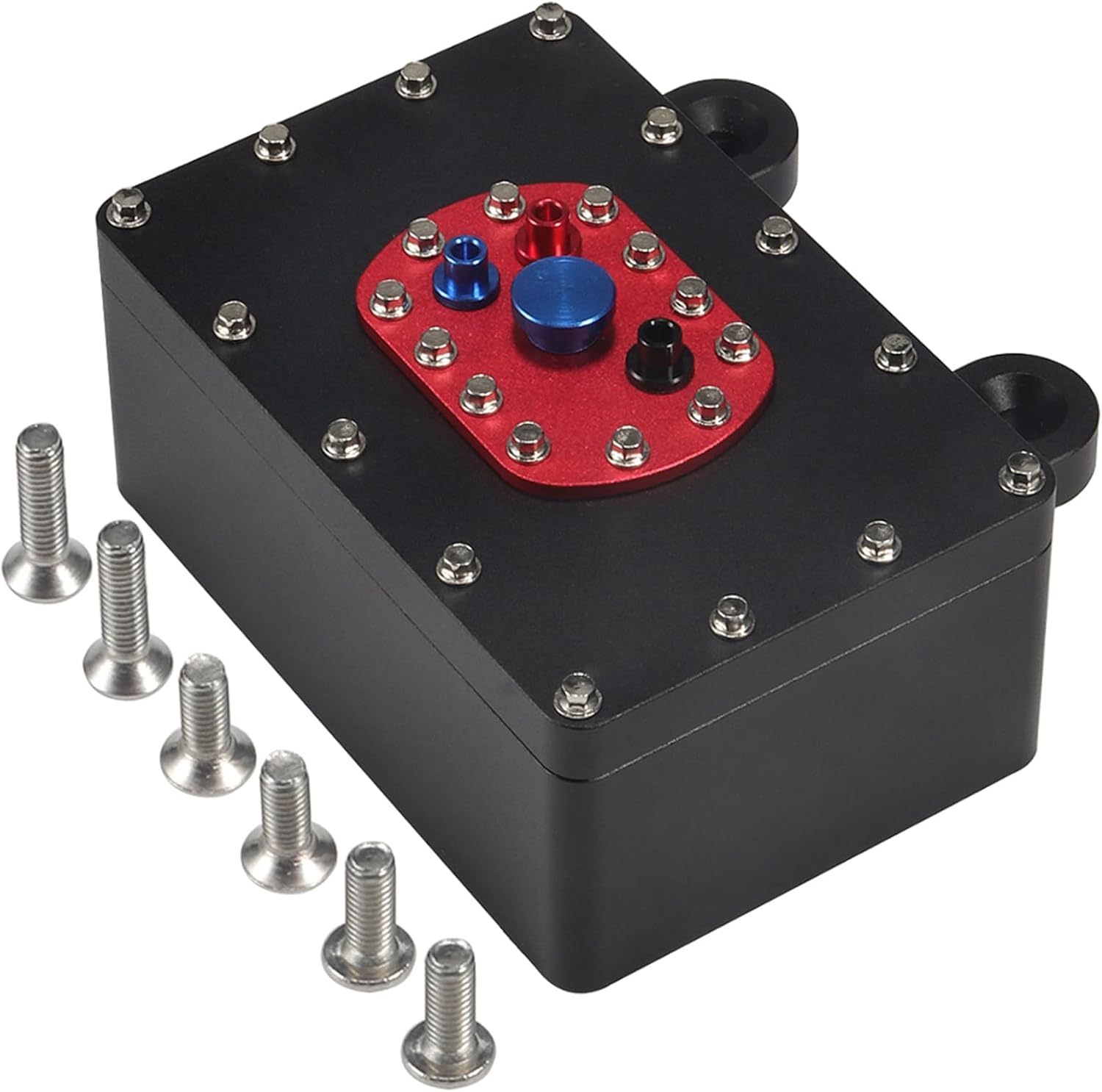 1/10 RC Crawler Receiver Box CNC Aluminum Scale Fuel Cell Receiver Box 60 * 40 * 26mm for 1/10 RC Crawler Rigs SCX10 PRO Capra RR10 VS4-10 Phoenix TRX4 TF2 CC01 Upgrades (Receiver Box Black)