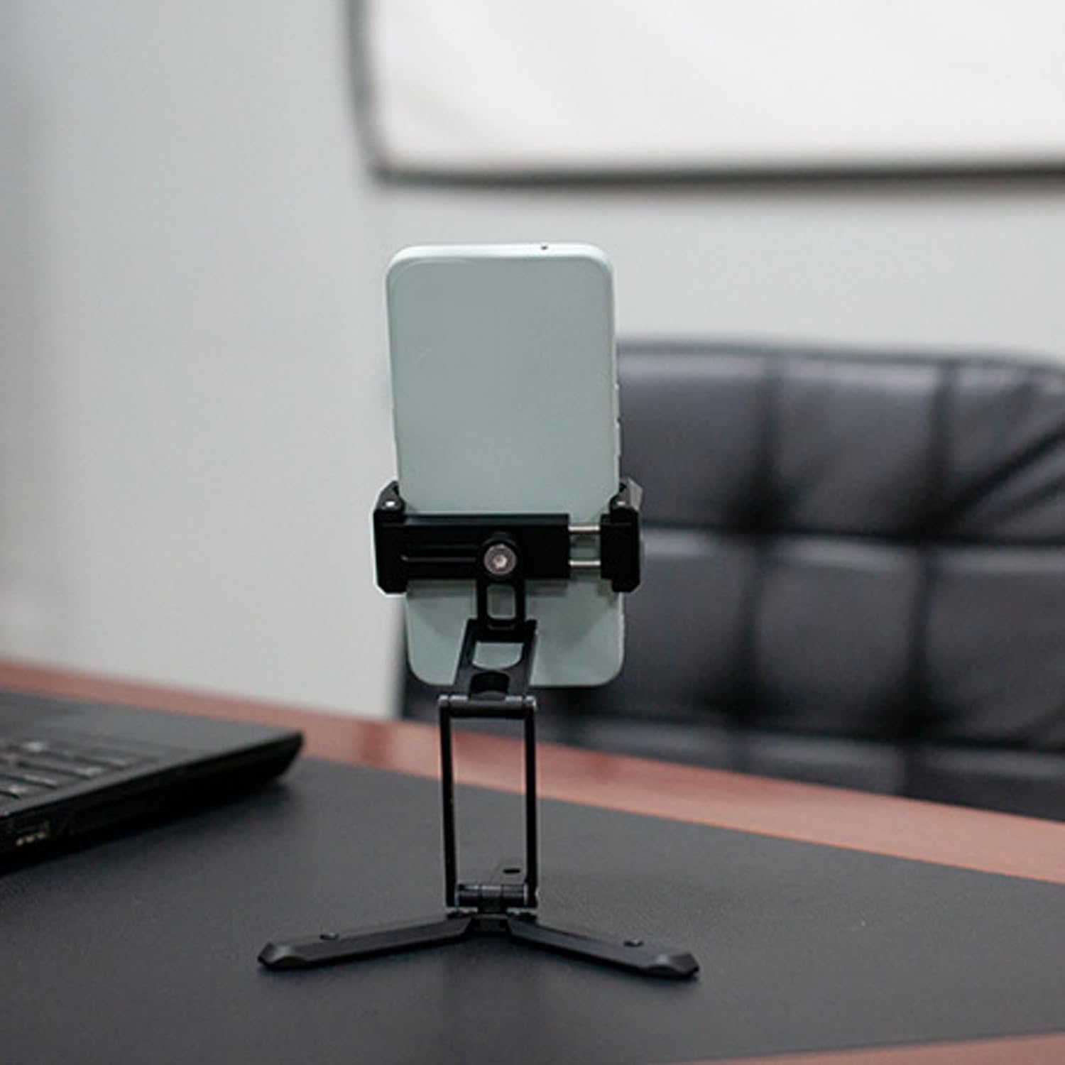 Aluminum Alloy Foldable Cell Phone Holder with Expandable Tripod for Recording Live Streaming and Photography