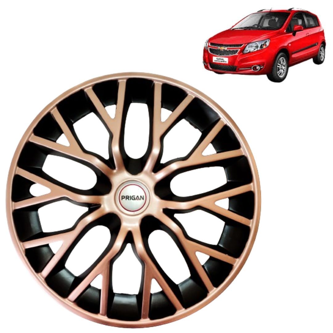 PRIGAN SAIL Copper Black Wheel Cover 14" for -Sail (Set of 4 Pcs) (Press Fitting) Model- Phantom Copper 14