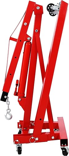 Miniatura 5 de KUFUH Alzamiento de motor de recogedor de cerezas, soporte de motor plegable resistente con 6 ruedas giratorias de hierro, elevador de grúa de motor