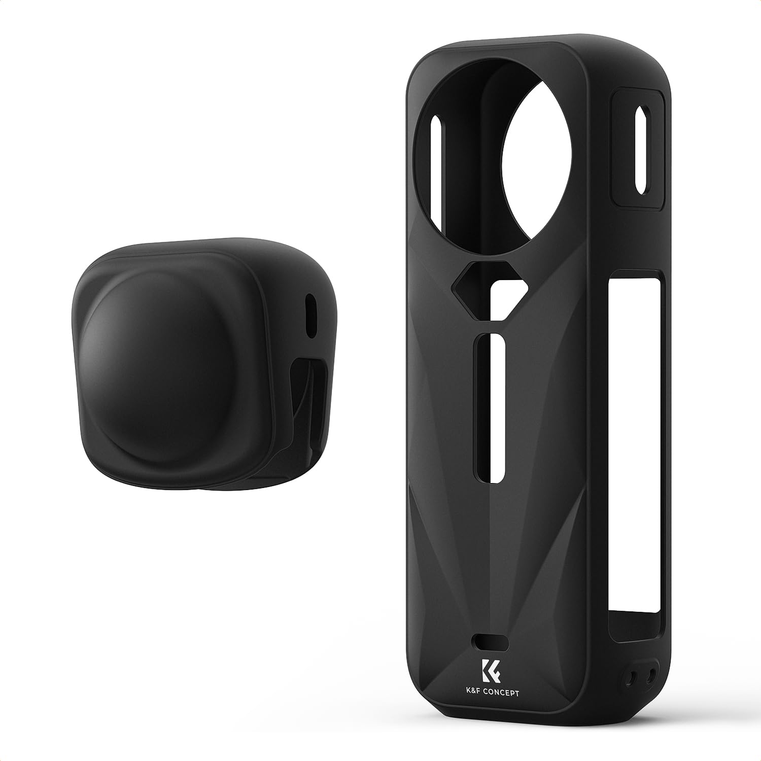 K&F Concept Coque de Protection et Bouchon d'objectif en Silicone pour Insta360 X5