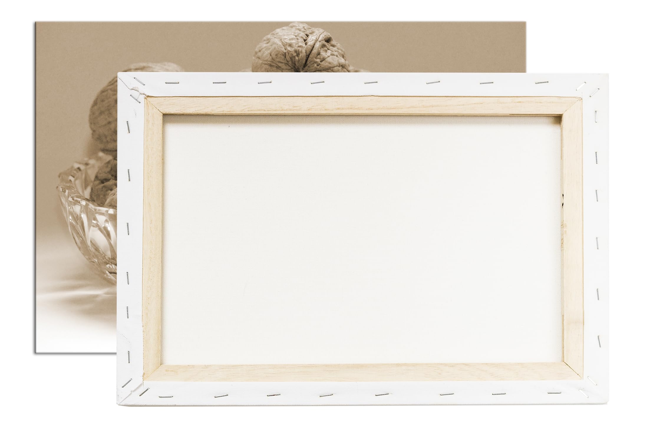 deyoli Chrupiące orzechy włoskie w skorupie Format: 75 x 50 cm Efekt: sepia jako obraz na płótnie, motyw oprawiony na ramie z prawdziwego drewna, wysokiej jakości druk cyfrowy z ramą