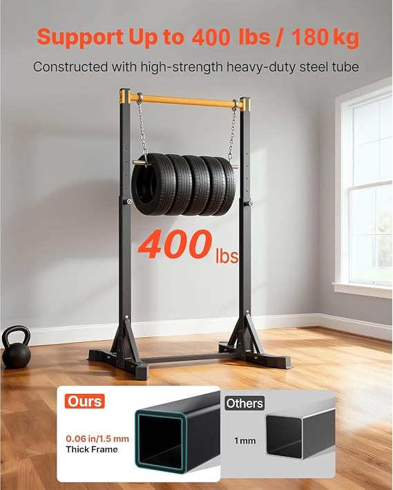 Power Tower Pull Up Bar Station, 400LBS Stable Pull Up Dip Station for Home Gym Strength Training Equipment, Freestanding Pull-Up Bar, Multi-Function Fitness Station, Home Gym Power Rack