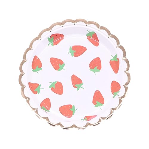 MaitianGuyou 40 Strawberry Theme Party Supplies,Strawberry Plates Birthday Decorations for