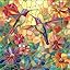 Stained Glass Hummingbird & Flower