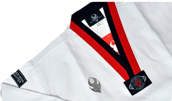 Sanga Korea Taekwondo Fighter Uniform Poom Dobok V-Neck MMA Martial Arts Karate Hapkido Training Match Gym School Academy