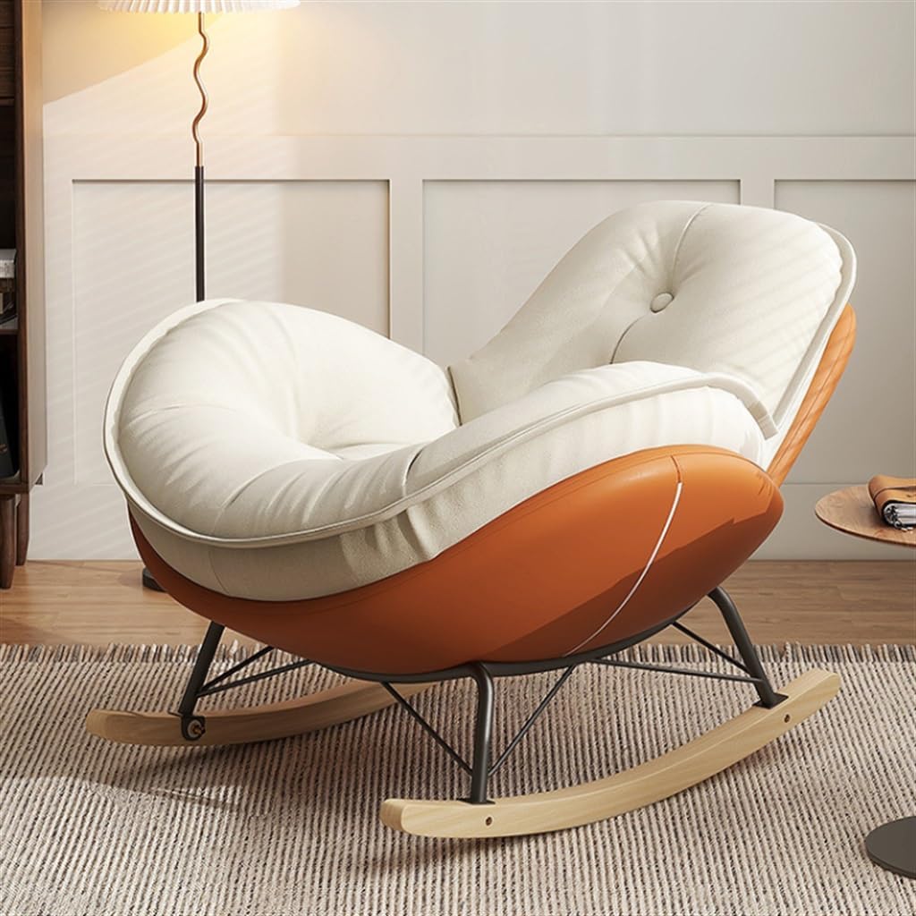 Cat Scratch Leather Rocking Chair Adult Recliner Lazy Sofa Living Room Easy Balcony