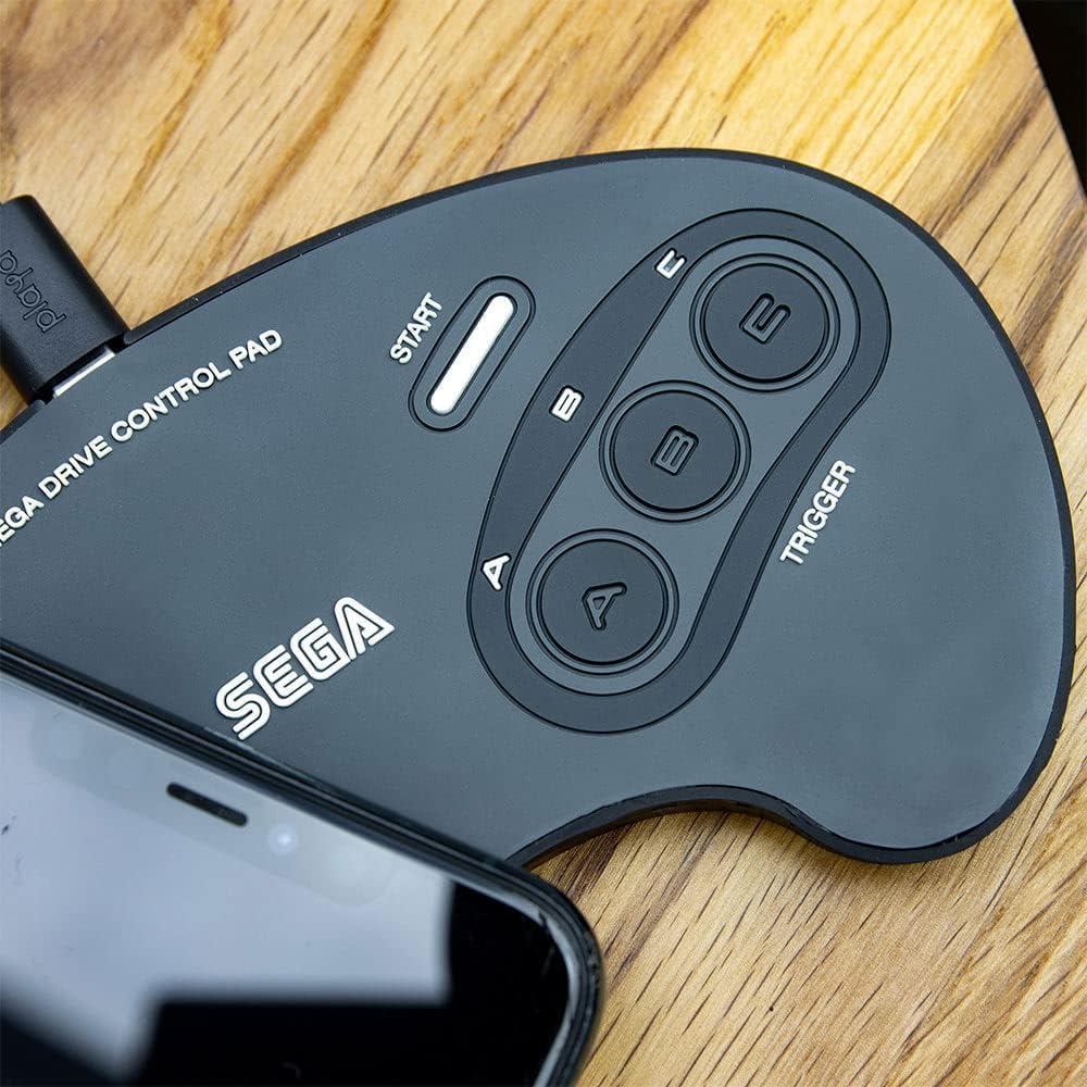 Numskull Official SEGA Mega Drive Controller Wireless Charger Pad - 10W Fast Qi Charger for All Qi Wireless Devices