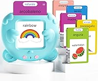 Vista 15 de Tarjetas didácticas parlantes en español e inglés para niños pequeños, 510 palabras de vista, juguetes de aprendizaje bilingüe para niños, juguetes