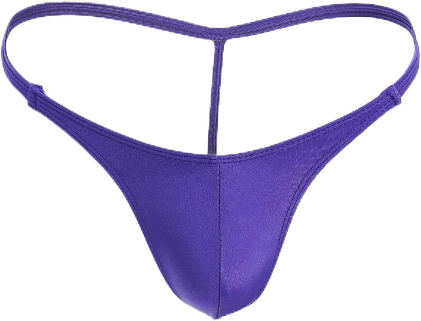 WenMei Men's Swimwear Underwear Hot T-Back Thongs Soft Stretch Men G-string Low Waist Bikini Underwear(Size 26"-38")