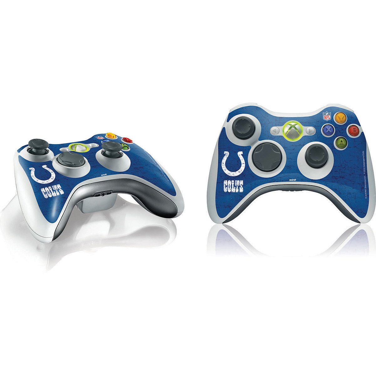 Skinit Decal Gaming Skin Compatible with Xbox 360 Wireless Controller - Officially Licensed NFL Indianapolis Colts Distressed Design