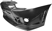 Vista 5 de Conversión de parachoques delantero compatible con MITSUBISHI LANCER 2008-2015, kit de carrocería de conversión de cubierta de parachoques negro PP