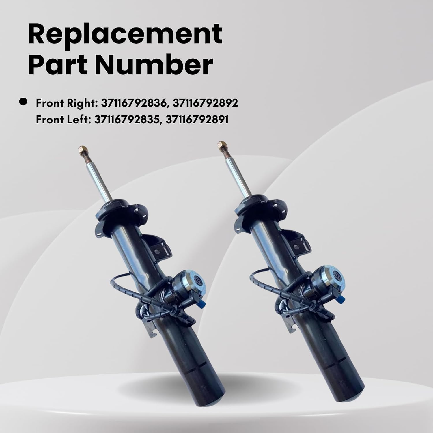 37116792836 Front Right Left Shock Struts Assys w/VDC for BMW Z4 E89 sDrive 28i 30i 35i 2009-2016 37116792891