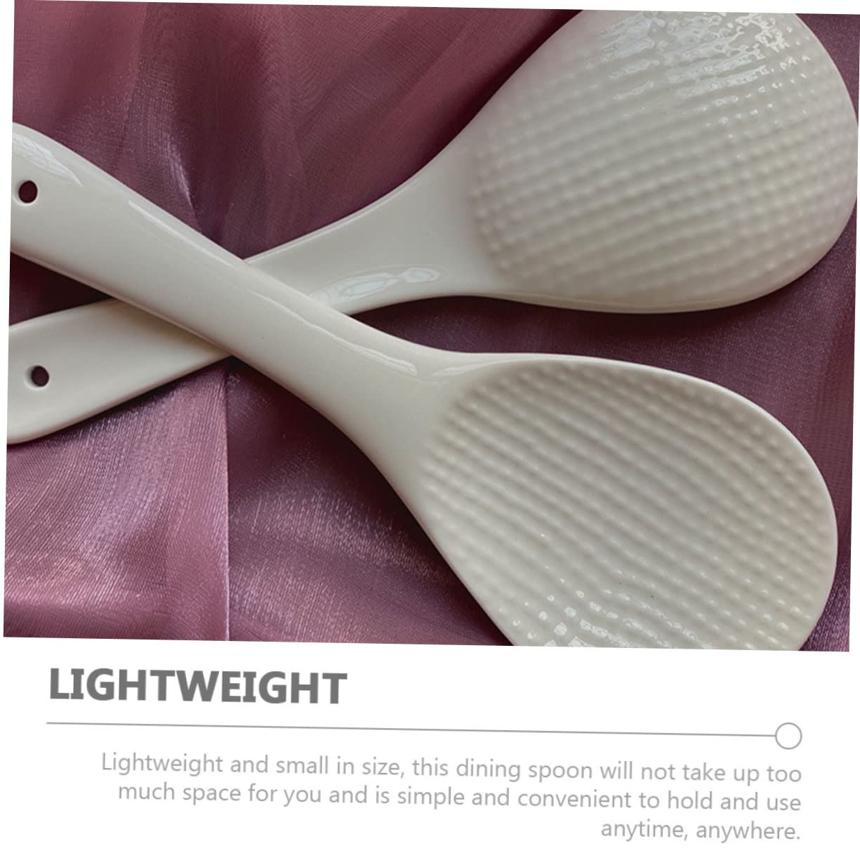 MOLUCKFU Ceramic Rice Spatula Home Rice Spoons Asian Soup Spoon Soup Spoons Serving Spoons Rice Server Spoon Non-stick Meal Spoons Rice Spoon Shovel Suvee Cooker Lovely Spoon White Ceramics