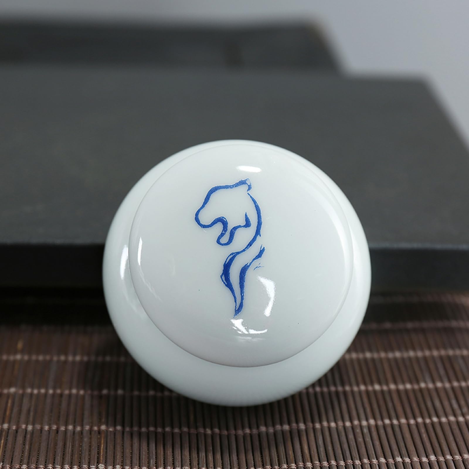 JFGCTYHXY Pet urns, Mini Ceramic Urn With Chinese Zodiac Design For Human Ashes Keepsake(Tiger)
