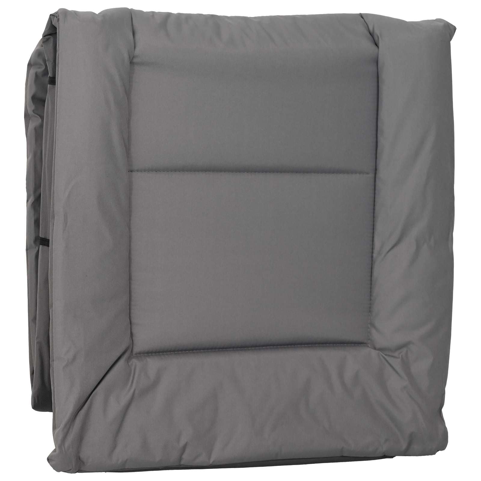 Genérico - Hamaca plegable de acero resistente con cojín (2 unidades), color gris | Poliéster Oxford, Respaldo de 5 posiciones, Bolsillo lateral, Pies antideslizantes, Plegable