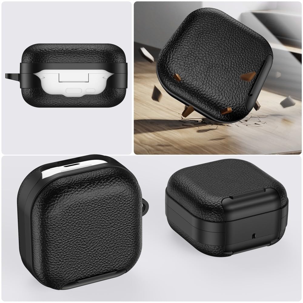 Generic Étui compatible avec Samsung Galaxy Buds3 (Couleur : Blanc) Antichoc Cuir Béquille Coque Complète Silicone