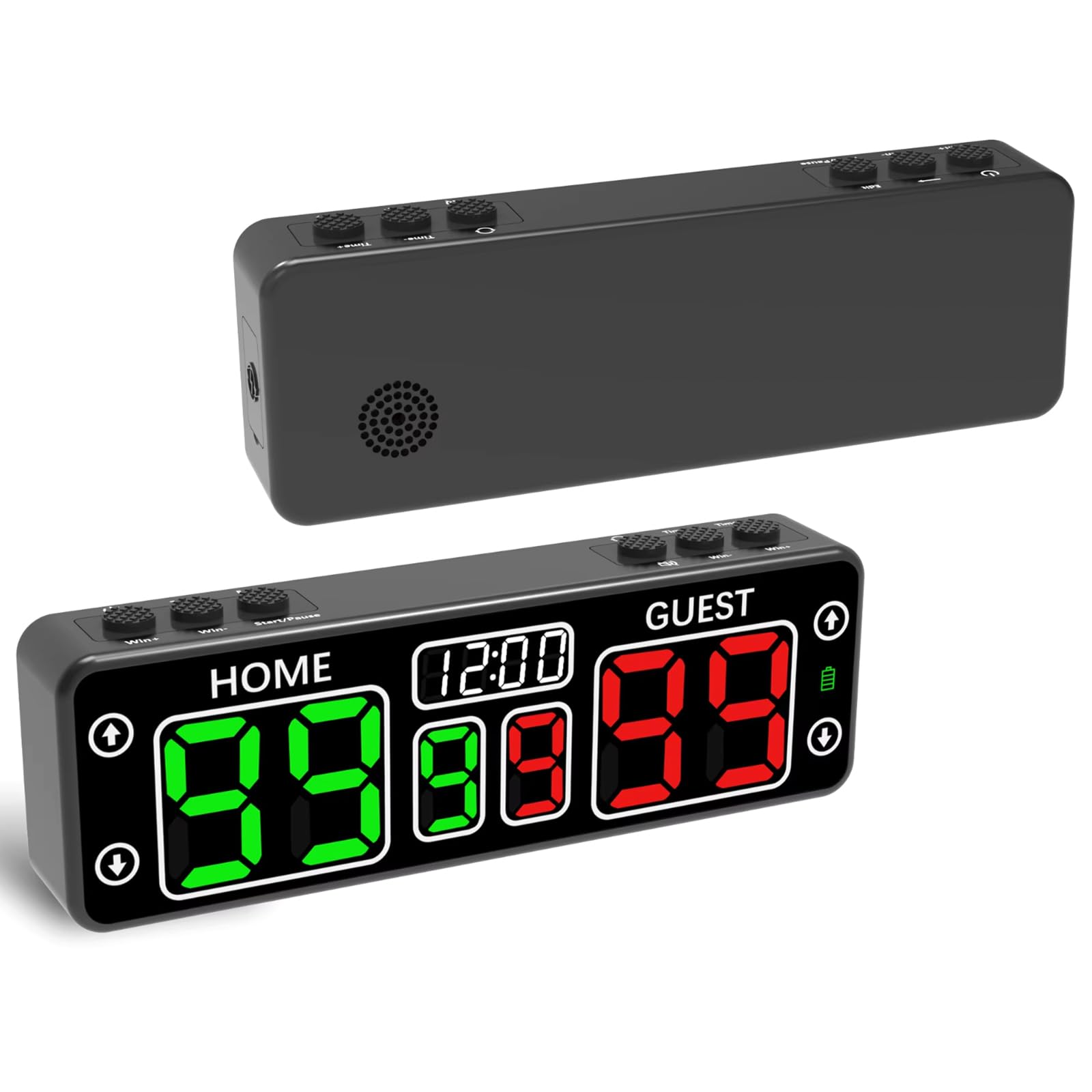 Tabellone segnapunti digitale, ricaricabile con timer touch con lavagna magnetica in ABS, per ping pong, cornhole, basket, pallavolo, perfetto per eventi sportivi