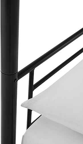 Vista 6 de Walker Edison Elodie - Litera de metal, cama individual sobre cama individual, color negro