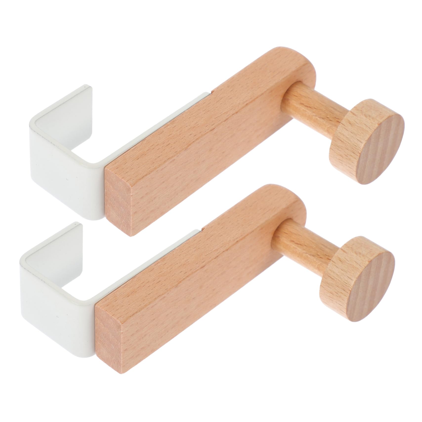 NAMOARLY 2pcs Door Hook Coat Hook Cloth Hook Hanging Racks for Clothes Heavy Duty Metallic Jacket Wall Towel Holder Overdoor Organizers Bedroom Door Back Hangers Over Door Hanger Iron White