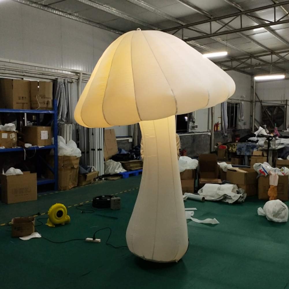 SAYOK Giant Inflatable Mushroom Decorations with Air Blower (1 Piece, 6.56ft Tall) Inflatable Decorations for Theme Park, Event, Party, Stage Decoration