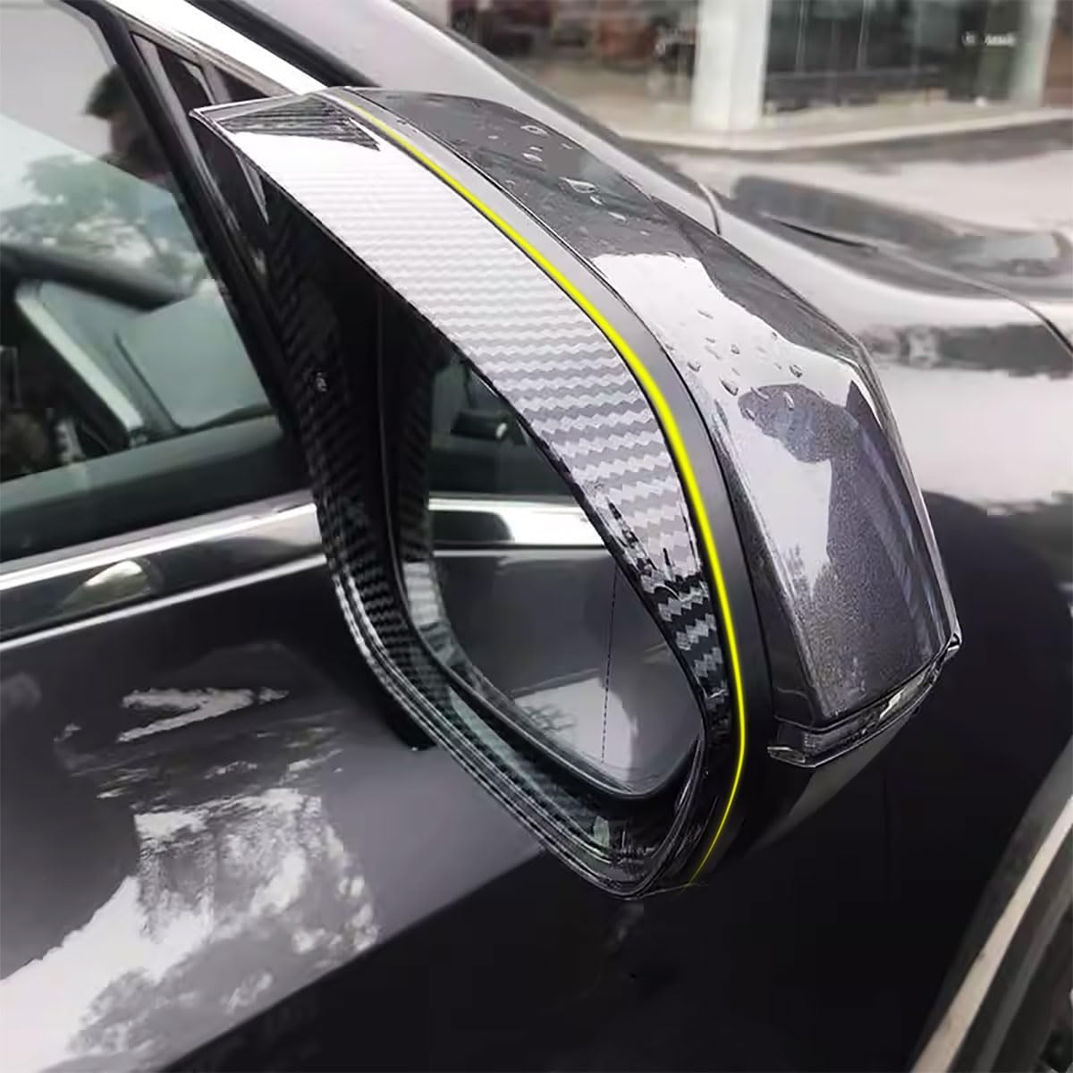 Car Side Mirror Rain Guard Compatible with Lexus TX TX350/500h/500h+ 2024 2025 2026 Side Mirror Rain Eyebrow Exterior Car Accessories ABS 2PCS(Glossy Chrome Style)